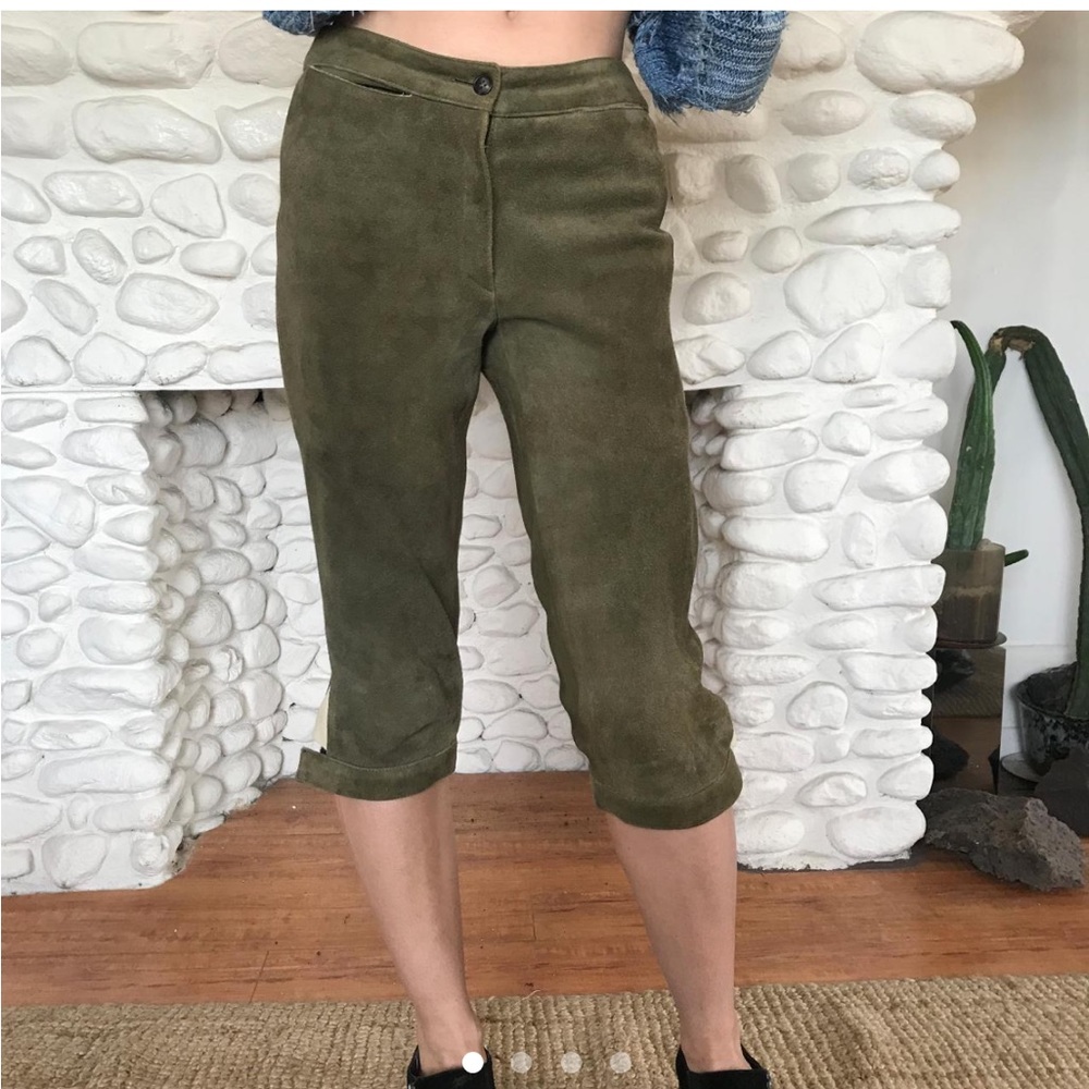 A.P.C. Suede moss shorts